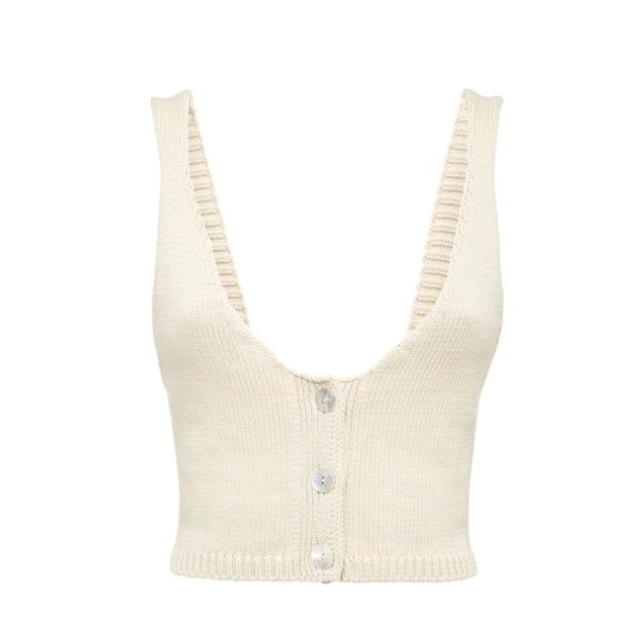 NWT. MVP WARDROBE MACARTHUR KNITWEAR Knit bra Crop Top - Picture 5 of 8